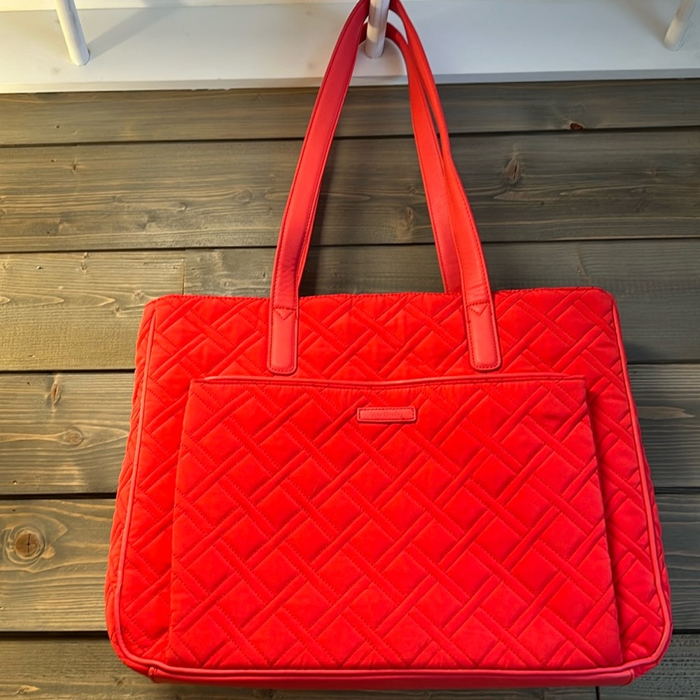 Vera Bradley Red Quilted Commuter Bag